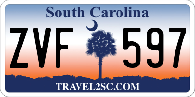 SC license plate ZVF597
