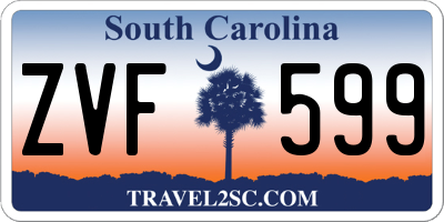 SC license plate ZVF599