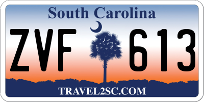 SC license plate ZVF613