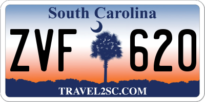 SC license plate ZVF620