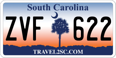 SC license plate ZVF622