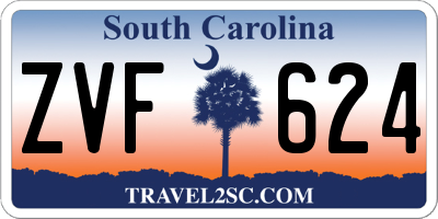 SC license plate ZVF624