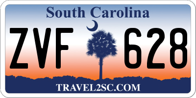 SC license plate ZVF628