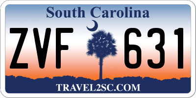 SC license plate ZVF631