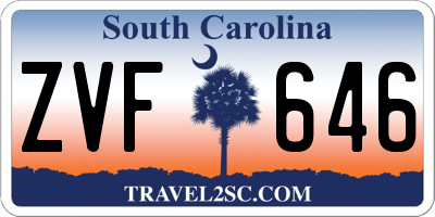 SC license plate ZVF646
