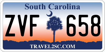 SC license plate ZVF658