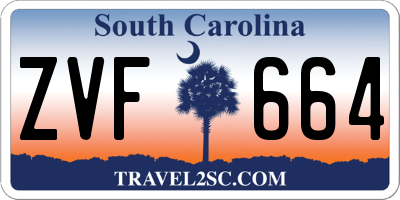 SC license plate ZVF664