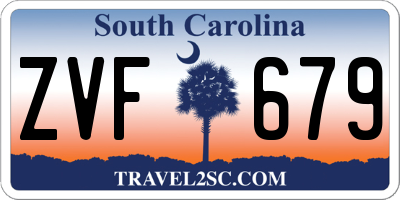 SC license plate ZVF679