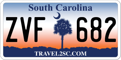 SC license plate ZVF682