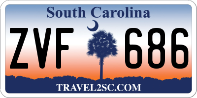 SC license plate ZVF686