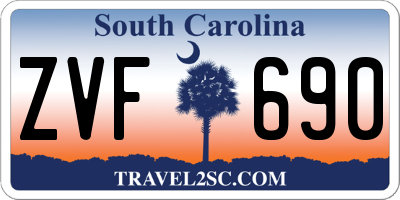 SC license plate ZVF690