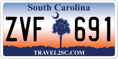 SC license plate ZVF691