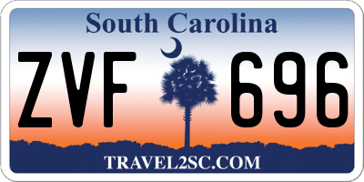 SC license plate ZVF696
