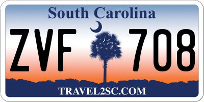 SC license plate ZVF708