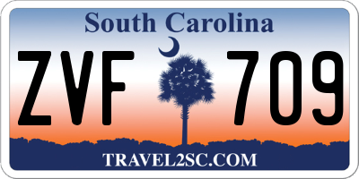 SC license plate ZVF709