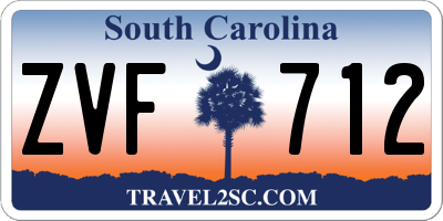 SC license plate ZVF712