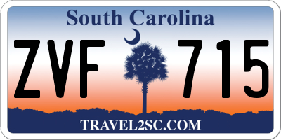 SC license plate ZVF715