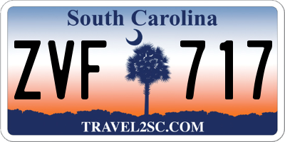 SC license plate ZVF717