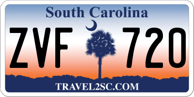 SC license plate ZVF720