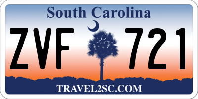 SC license plate ZVF721