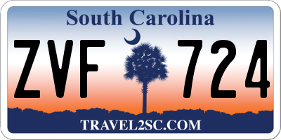 SC license plate ZVF724