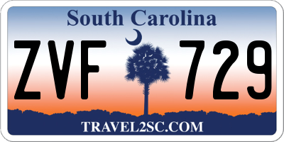 SC license plate ZVF729