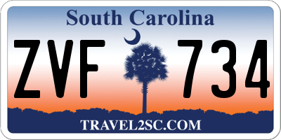 SC license plate ZVF734