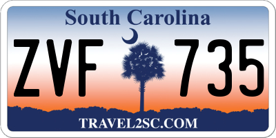 SC license plate ZVF735
