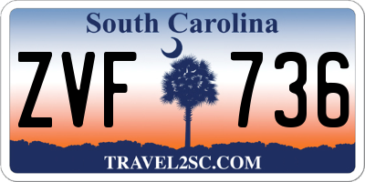 SC license plate ZVF736