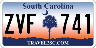 SC license plate ZVF741
