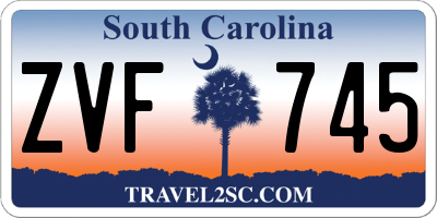SC license plate ZVF745