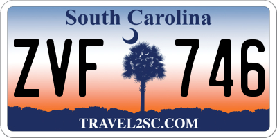 SC license plate ZVF746