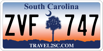 SC license plate ZVF747