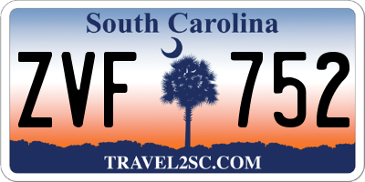 SC license plate ZVF752