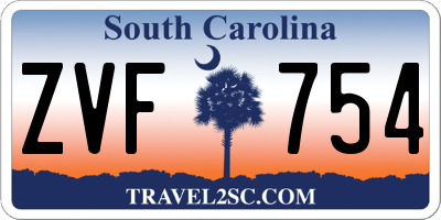 SC license plate ZVF754