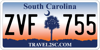SC license plate ZVF755