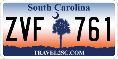 SC license plate ZVF761