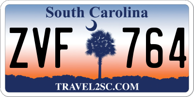 SC license plate ZVF764