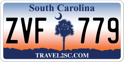 SC license plate ZVF779