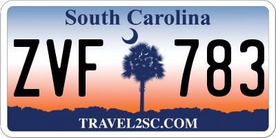 SC license plate ZVF783