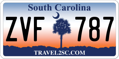SC license plate ZVF787