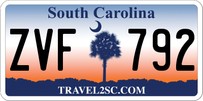 SC license plate ZVF792