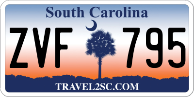 SC license plate ZVF795