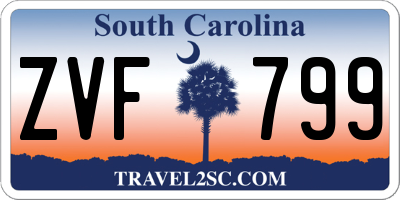 SC license plate ZVF799