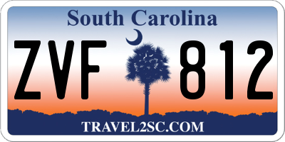 SC license plate ZVF812