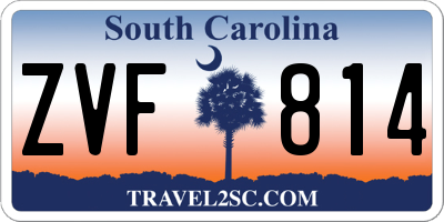 SC license plate ZVF814
