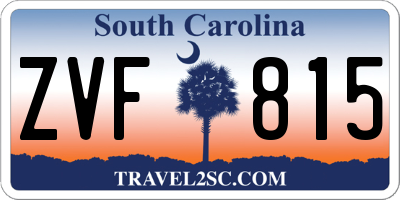 SC license plate ZVF815