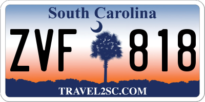 SC license plate ZVF818