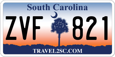 SC license plate ZVF821