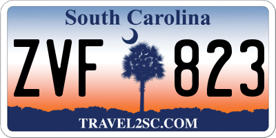 SC license plate ZVF823
